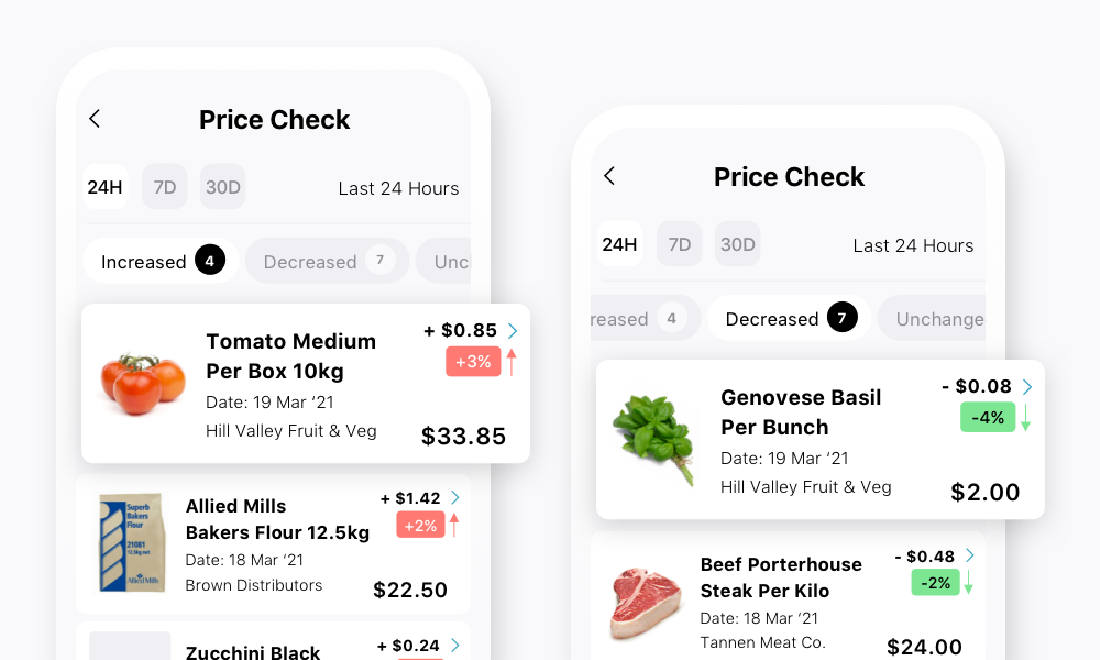 A screenshot from the Pricebook app showing price check results.